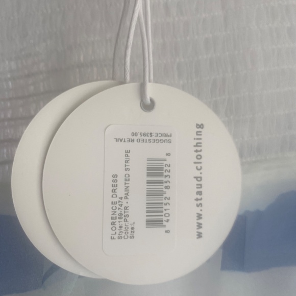 Blue and White Striped Dress - Picture 4 of 6